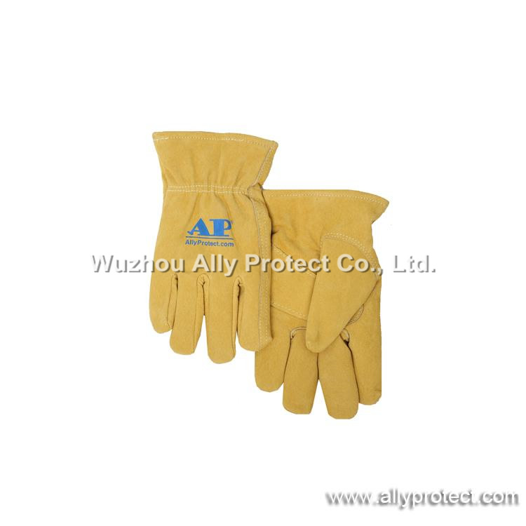 AP-2266 Grain Pigskin Fleece-lined Winter Gloves